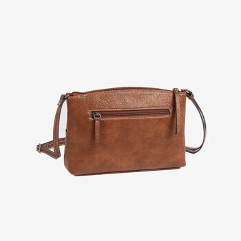 Petit sac bandoulière pour femme, couleur cuir, série minibags Emerald. 25.5x16x06cm 3