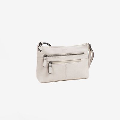 Petit sac bandoulière pour femme, couleur beige, série minibags Emerald. 25.5x16x06cm