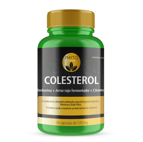 PHYTOFARMA Colesterol Berberina+Arroz rojo fermentado+ Cilantro 30 cápsulas de 570 mg