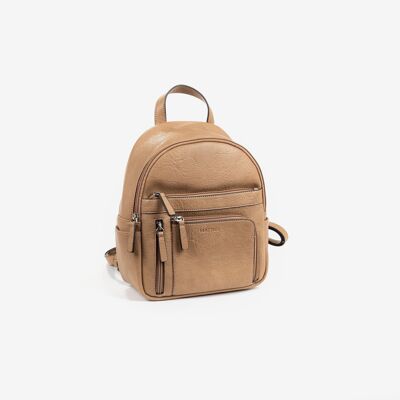 Damenrucksack, Kamelfarbe, Backpacks Series - 23x27x11,5 cm