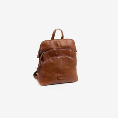 Damenrucksack, Lederfarbe, Backpacks Series - 28x31x9 cm