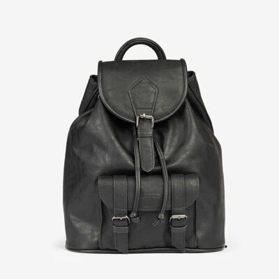 Klassischer Unisex-Rucksack, schwarze Farbe - 25x29x13 cm