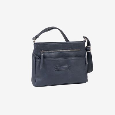 Classic bag, blue color - 29x22x10 cm