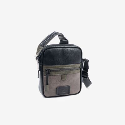 Reporter bag for men, black color, Combined Collection - 17x22x6 cm