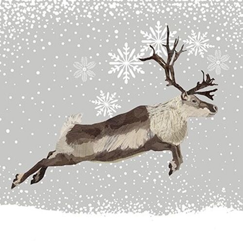 Snowfall Caribou 25x25cm