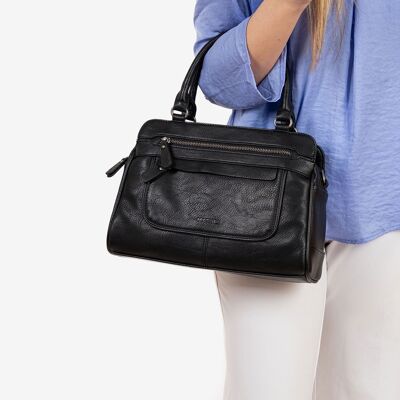 Black Classic Series handbag and shoulder bag - 32x22x10 cm