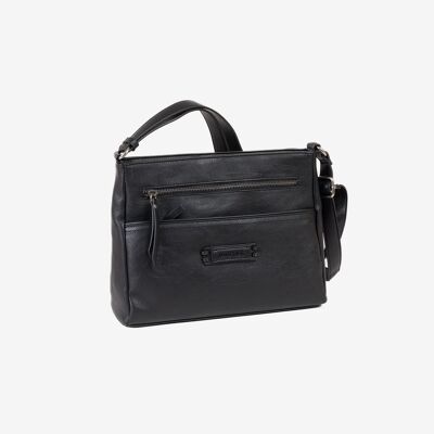 Classic Black Shoulder Bag - 29x22x10 cm