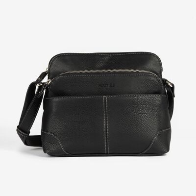 Classic black shoulder bag - 25x21x10 cm