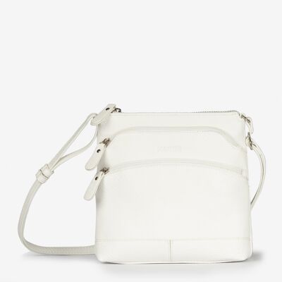 Mini white bag for women - 20x21x6 cm