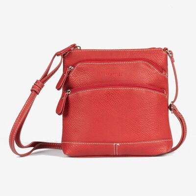 Mini red bag for women - 20x21x6 cm