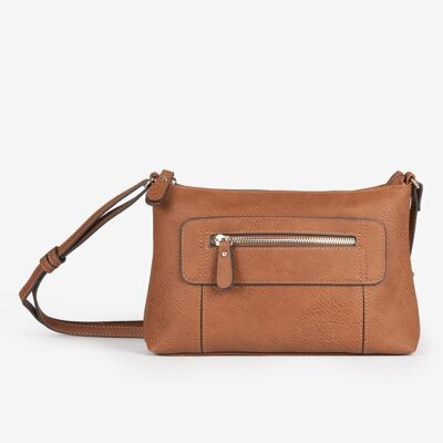 Mini bag, leather color - 26x17x6 cm