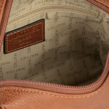 Mini sac pour femme, couleur cuir - 21x16x7 cm 2