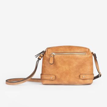 Mini sac pour femme, couleur cuir clair - 21x16x7 cm 1