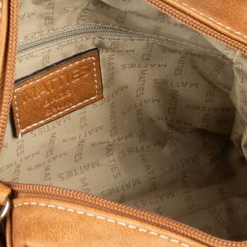 Mini sac pour femme, couleur cuir clair - 21x16x7 cm 3
