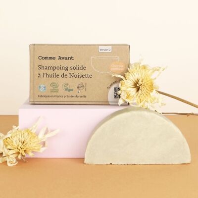 Organic solid shampoo with hazelnut oil (all hair types)