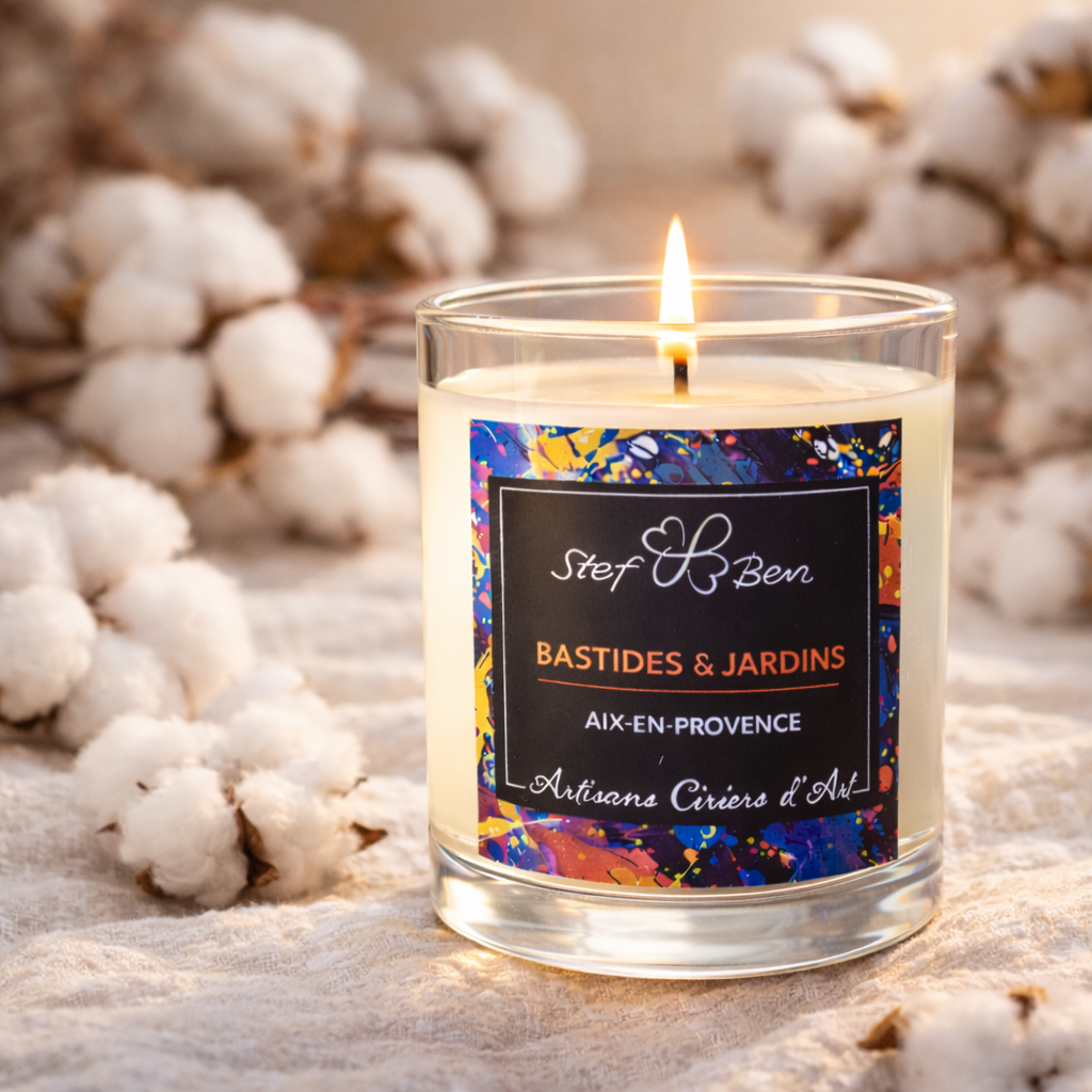 ESPRIT DES CALANQUES scented candle, hand-poured by artistic wax makers