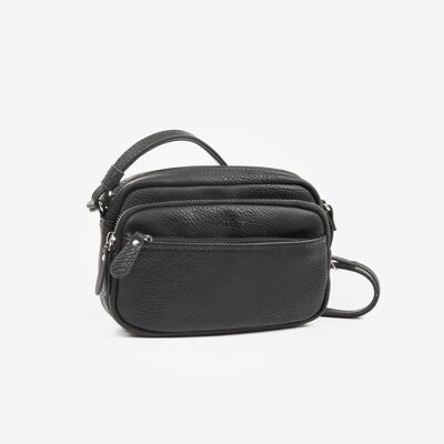 Kleine Umhängetasche, schwarze Farbe, Minibags-Serie - 21x14 cm
