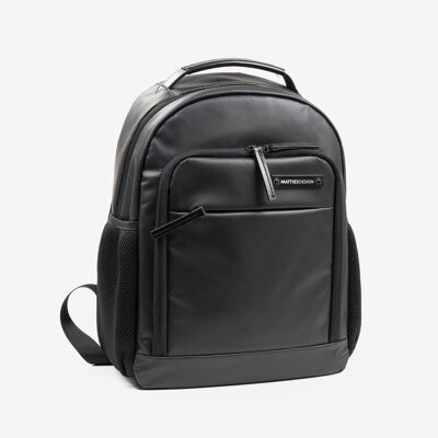 Sport nylon backpack, black color - 27x27x13 cm