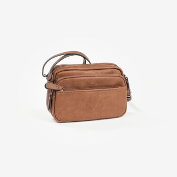 Petit sac bandoulière, couleur cuir, Série Minibags - 21x14 cm 1
