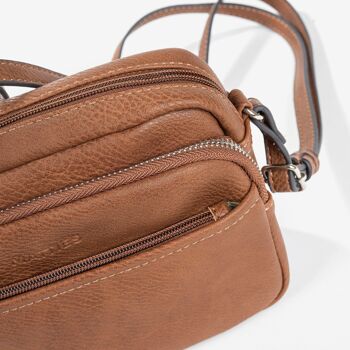 Petit sac bandoulière, couleur cuir, Série Minibags - 21x14 cm 3