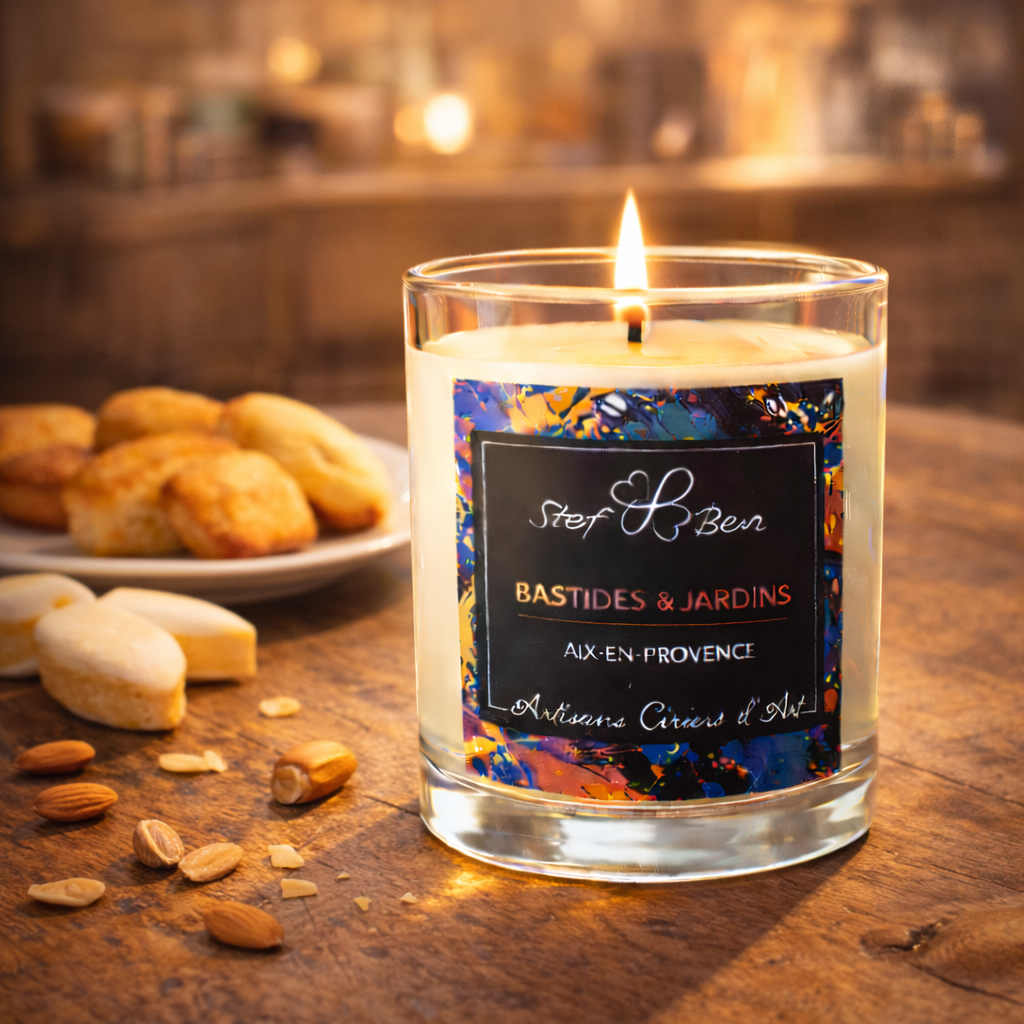 AMANDE D'ANTAN scented candle, hand-poured by ciriers d'art