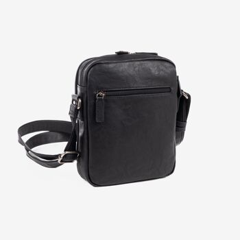 Sac bandoulière homme, noir, Collection Jeunesse. 19x24cm 3