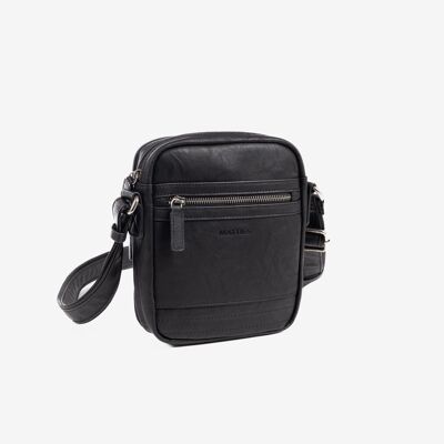 Men's shoulder bag, black, Youth Collection. 17x22cm