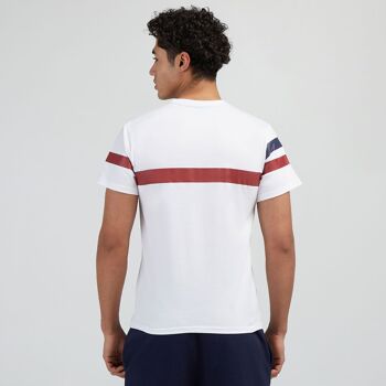 TEE SHIRT HOMME AIRNESS TRICOLORE BLANC 2