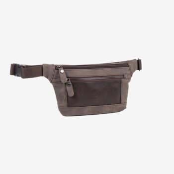 Sac banane homme, marron, Collection Canvas.   28x15.5 cm 1