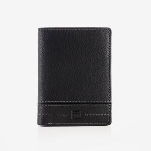 Portefeuille en cuir pour homme, couleur noire, NOUVELLE série DDDM/LEATHER. 8x11cm