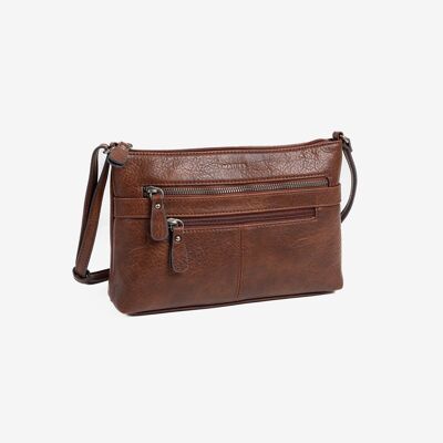 Mini bolso para mujer, color marrón, Serie Minibags. 25,5x16x6 cm