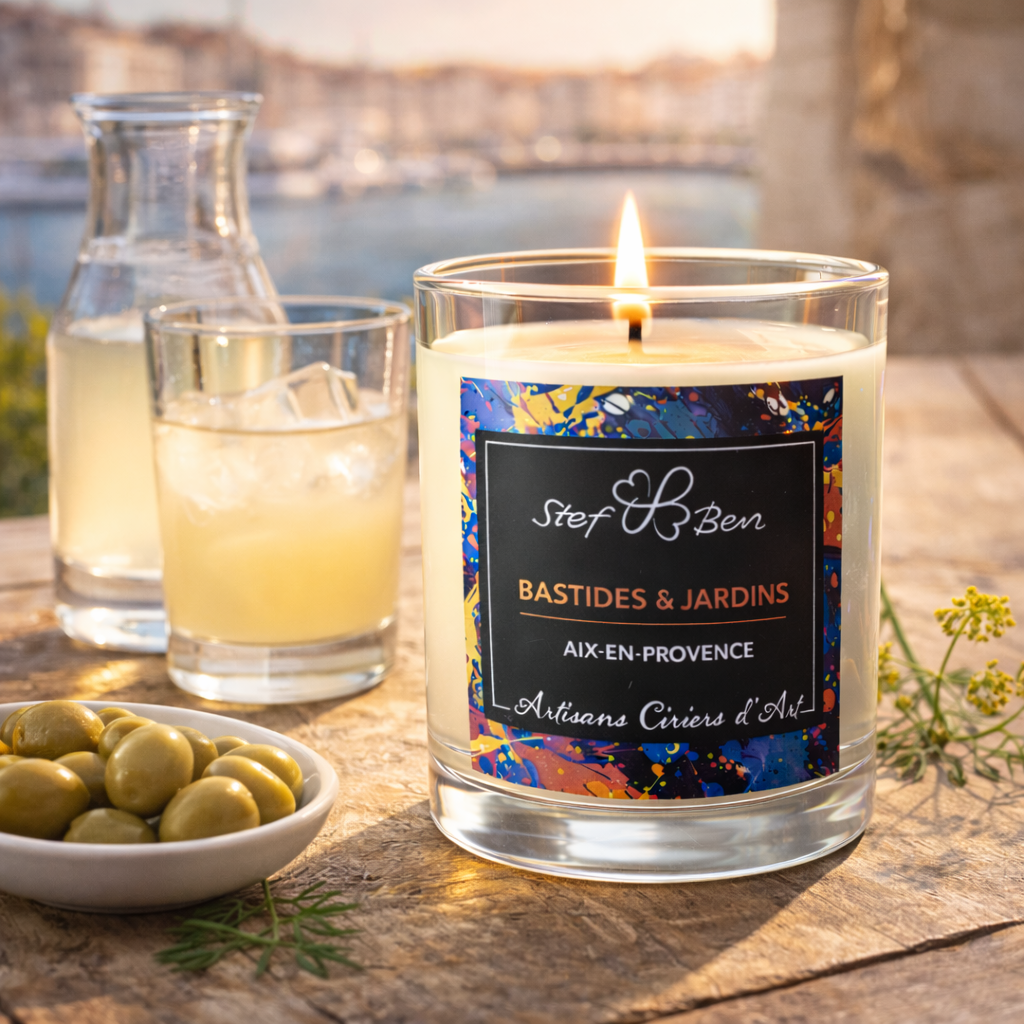 PASTIS DE MARSEILLE scented candle, hand-poured by art wax makers