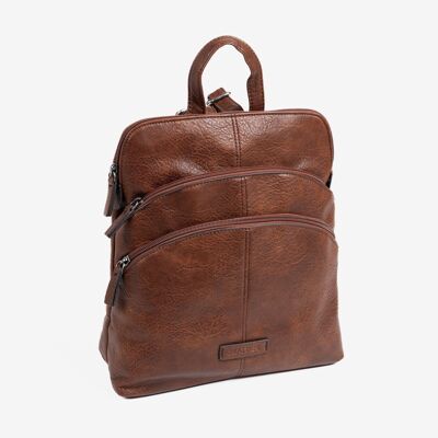 WOMEN'S BACKPACK, BROWN COLOR, BACKPACK SERIES. 28X31X9CM