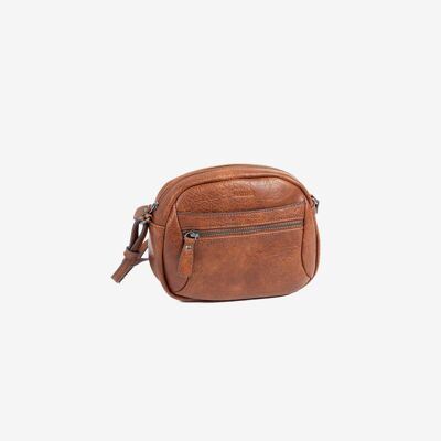 Minitasche für Damen, Lederfarbe, Minibags-Serie. 21x16x9cm
