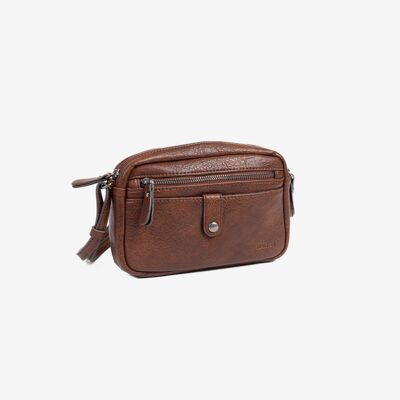 Mini sac pour femme, marron, série Minibags. 21x14x5cm