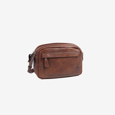 Mini bolso para mujer, color marrón. 20x15x7 cm