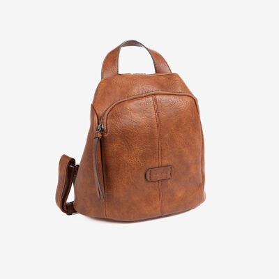 Women's backpack, leather color, Backpacks Series. 28x27x13cm