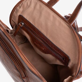 Sac à dos pour femme, couleur marron, série Backpacks. 27,5x30x12 2