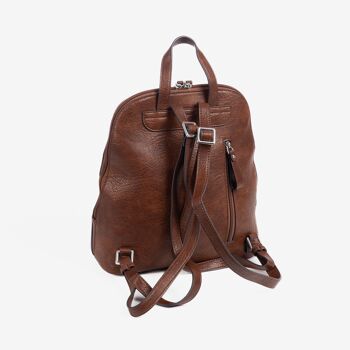 Sac à dos pour femme, couleur marron, série Backpacks. 27,5x30x12 3