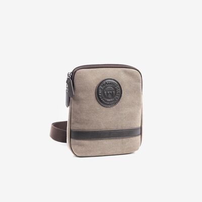 Reporter bag for men, brown, Sahara Collection - 19x22x3 cm