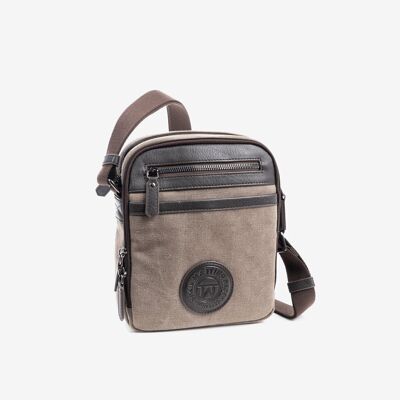 Reporter bag for men, brown, Sahara Collection - 19x24x8 cm