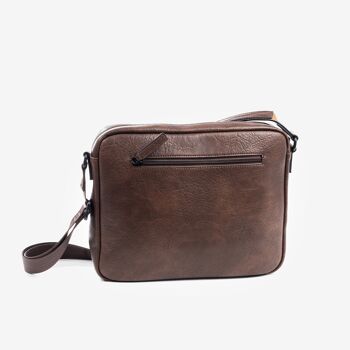 Grand sac pour homme, couleur marron, Collection Combiné - 31x24x6 cm 3