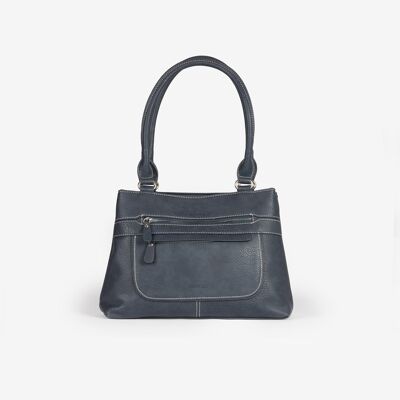 Blue shoulder bag - 36x25x12 cm