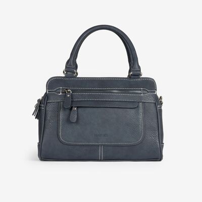 Blue Seriola handbag and shoulder bag - 32x22x10 cm