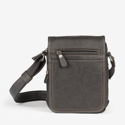 Sac reporter homme marron, Collection New Classic - 18x23 cm