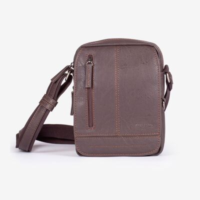 Brown shoulder bag, Reporteros Classic Sport Collection - 17x22 cm - Mod. 2