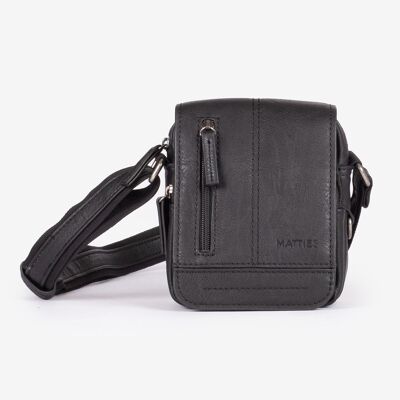 Small shoulder bag, black color, Reporteros Classic Sport Collection - 14x16 cm