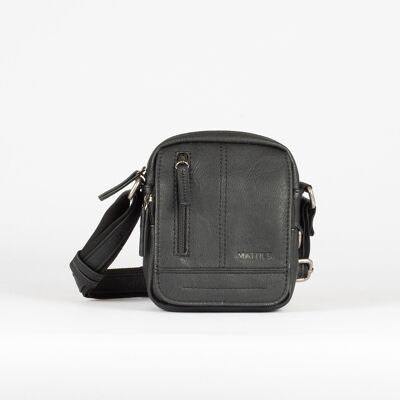 Bolso bandolera negro, Colección Reporteros Classic Sport - 13.5x16 cm