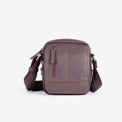 Sac bandoulière marron, Collection Reporteros Classic Sport - 13.5x16cm