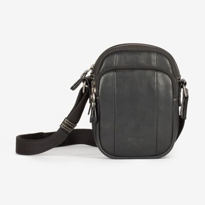 Black shoulder bag, Men&#39;s Reporters Collection - 14x20 cm